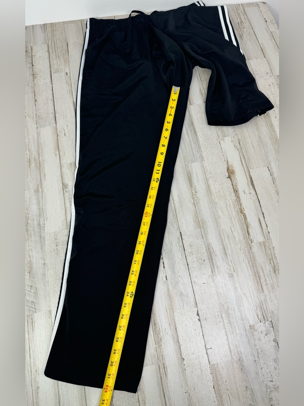 Adidas Climalite Men’s XL Sweatpants Black White Stripe - Picture 7 of 10